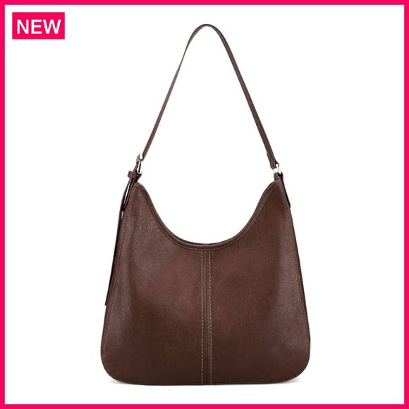 Genuine Leather Hobo Shoulder Bag Adjustable Strap Roomy 13x9x8